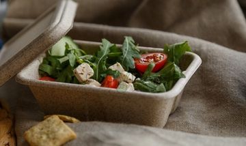 Одноразовый ланчбокс с крышкой, 450 мл.