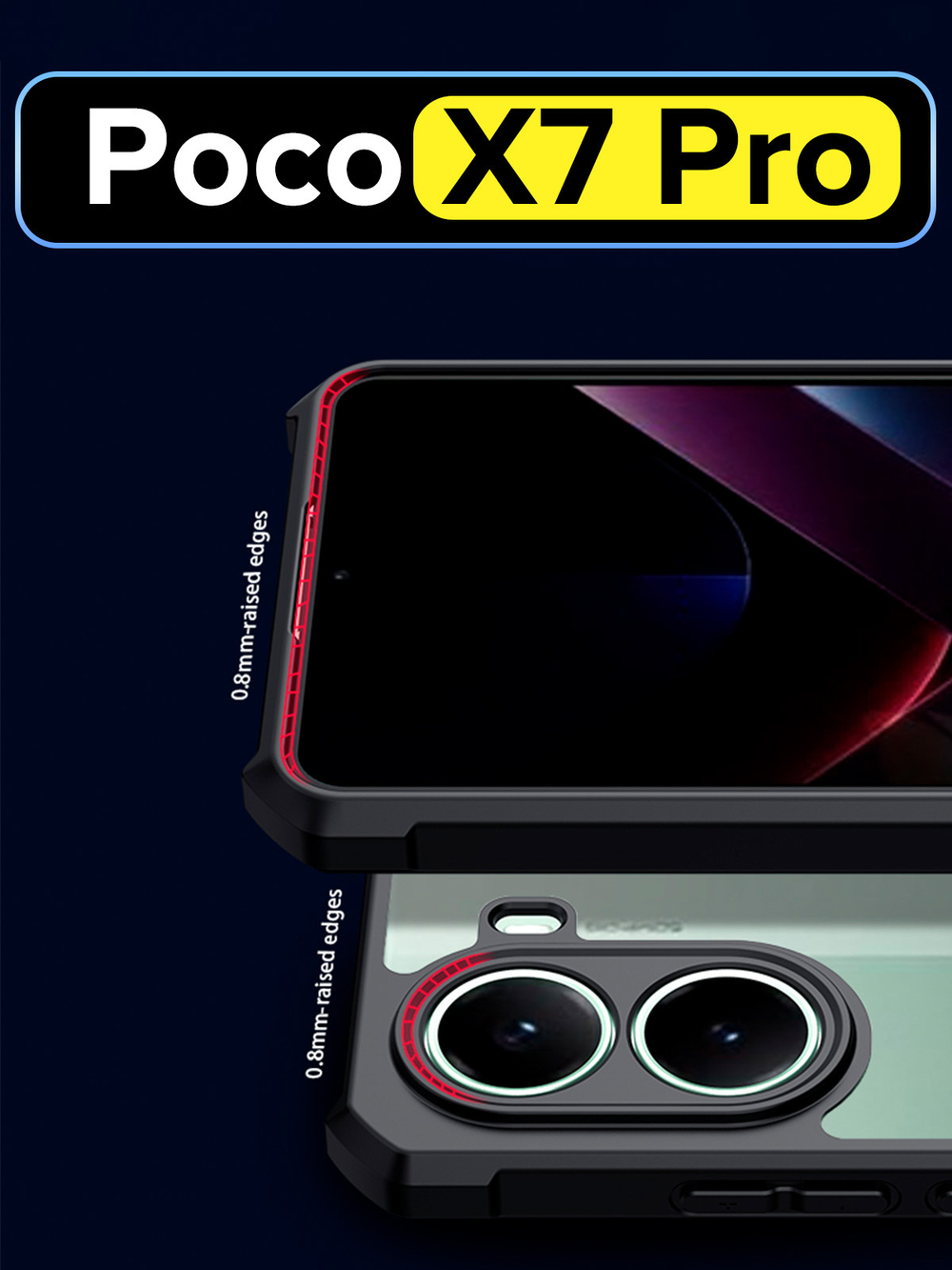 Чехол для Poco X7 Pro c MagSafe противоударный с усиленными углами XUNDD