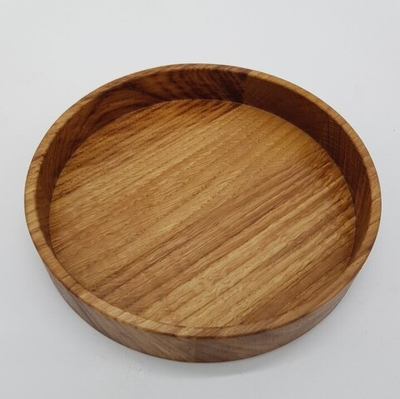 Тарелка для подачи; дуб; D=250мм, H=25мм.