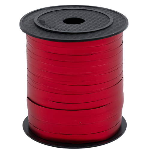 Лента для воздушных шаров красная, металл, матовая 200 м