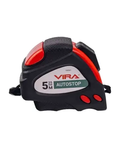Рулетка 5 м х 25 мм с автостопом и магнитным зацепом VIRA