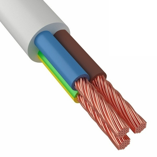 Провод соединительный ПВС 3х0,75 гибкий белый ГОСТ 7399-97 [упак. 20м] Русский Свет 7222