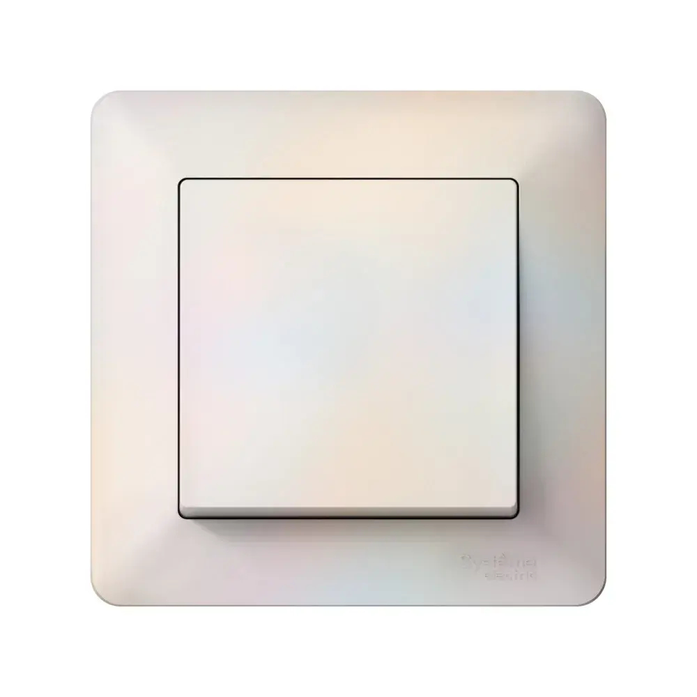 ATLASDESIGN AIR 1-постовая РАМКА, ЖЕМЧУГ/дымчатый белый