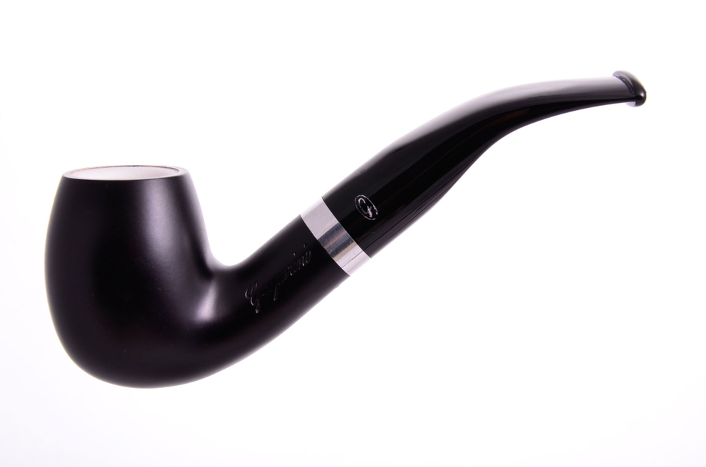 Курительная трубка Gasparini черная с пенкой, форма 38, 620-38