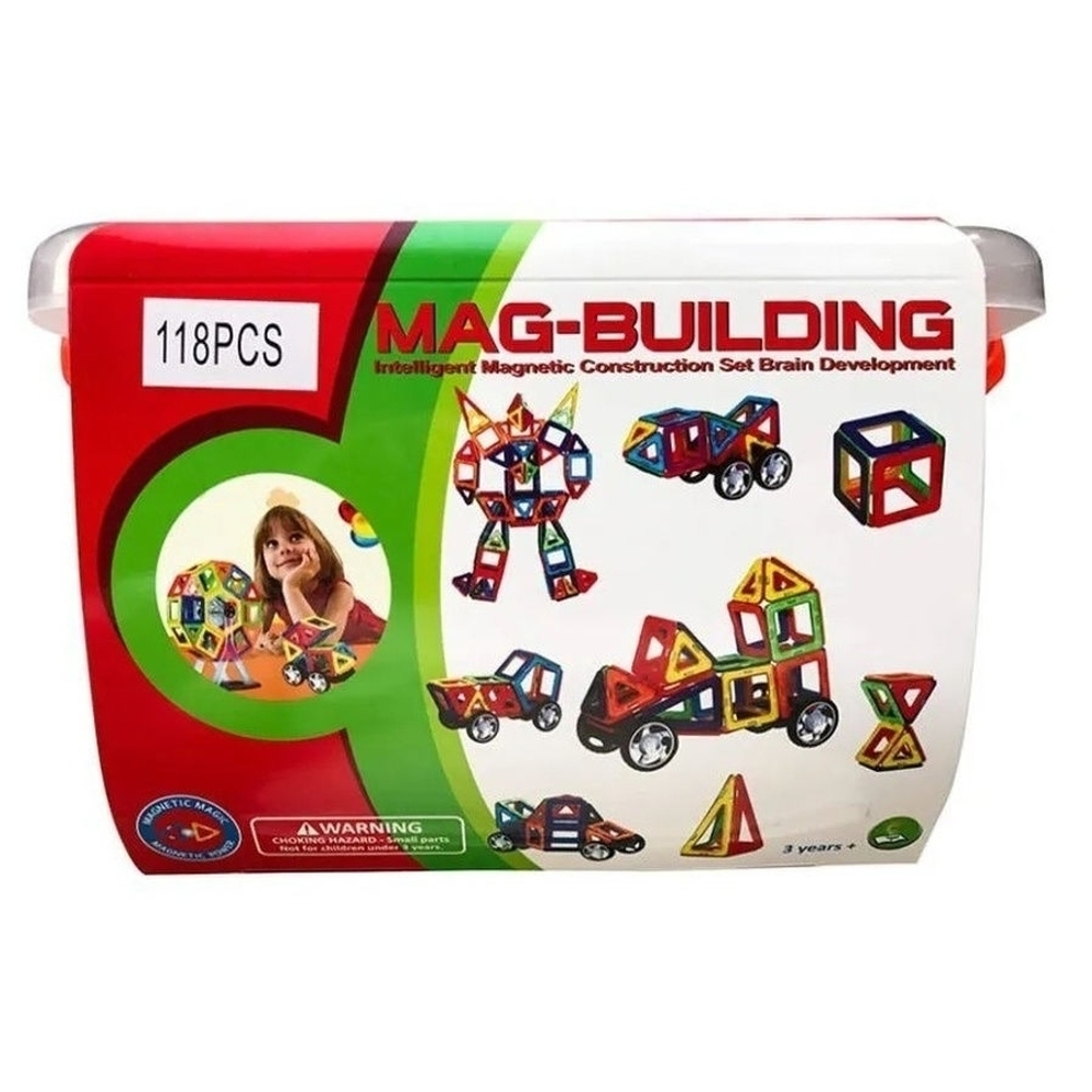 Магнитный конструктор Mag-building 118 предметов в боксе