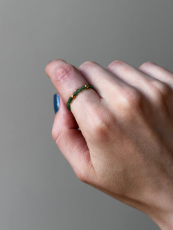 кольцо из зеленого агата