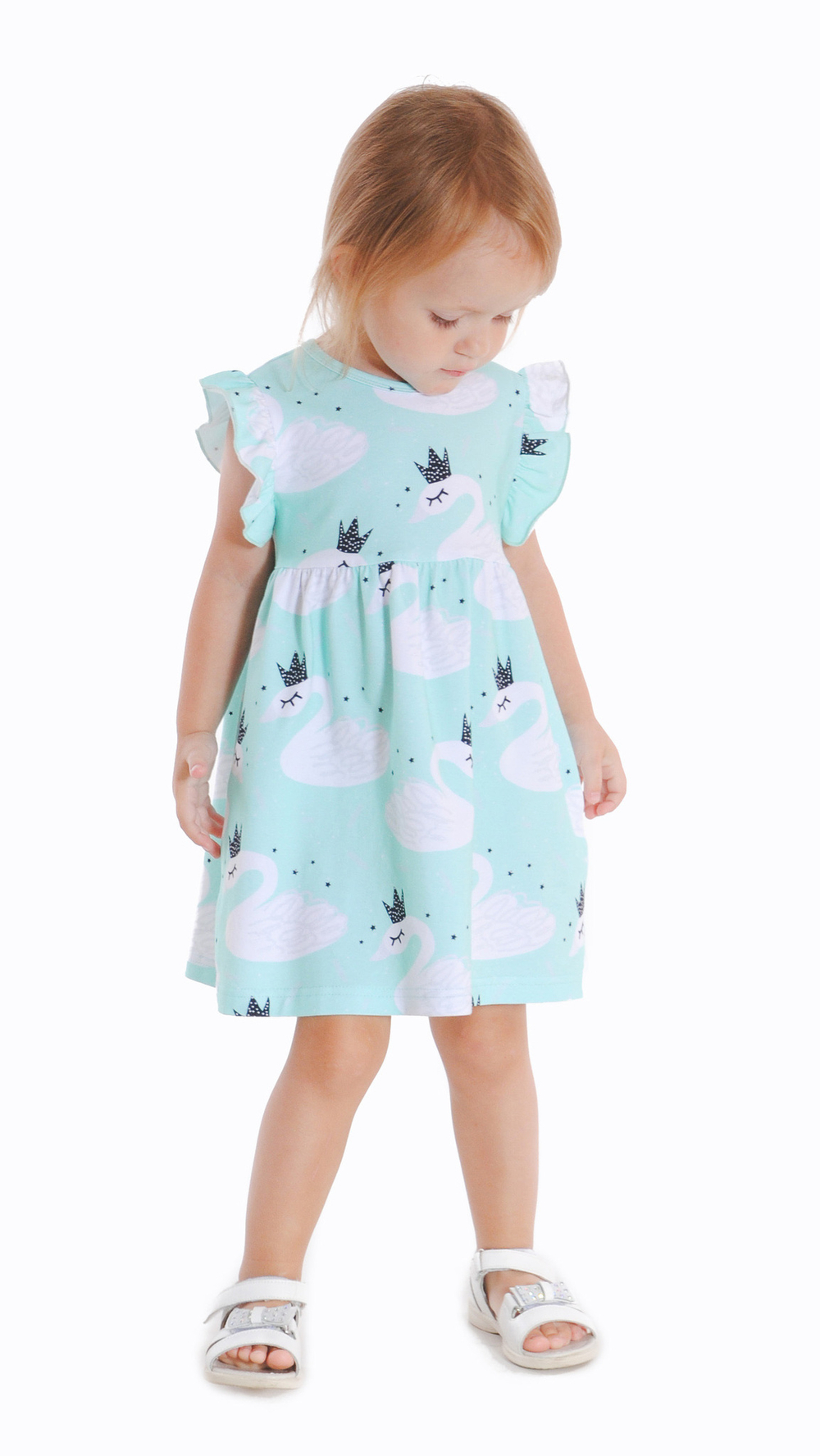 Платье летнее трикотажное для девочки 2-8 лет Fleur de Vie