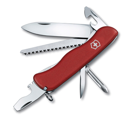 Нож Victorinox Trailmaster, 111 мм, 12 функций, с фиксатором лезвия, красный
