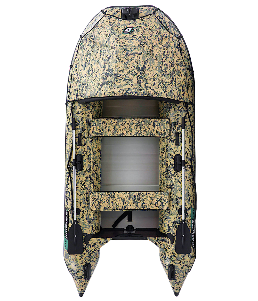 Лодка ПВХ Gladiator Active C370AL Camo с алюминиевым полом