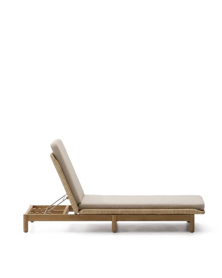 Шезлонг Galea из тикового дерева и синтетического ротанга Испания La Forma