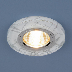 Встраиваемый светильник Elektrostandard 8371 MR16 WH/SL белый/серебро