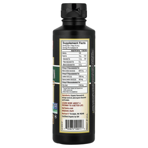 Barlean's, Omega Twin с льняными лигнанами, 355 мл (12 жидк. унц.)