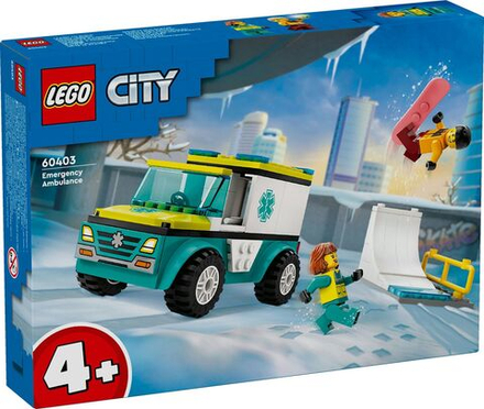 Конструктор LEGO City - Скорая помощь и сноубордист - Лего Сити 60403