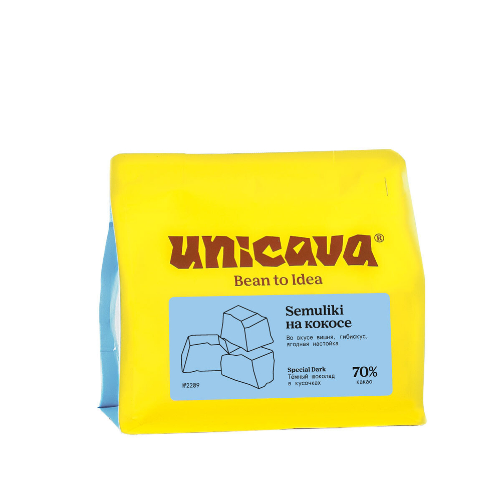 Тёмный шоколад "Semuliki на кокосе" (70 % какао)
