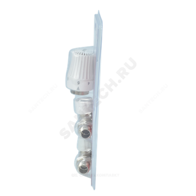 Комплект для бок/п радиатора термостатический 3в1 жид/нап для двухтр Ду 20 Ру10 прямой гайка М30х1,5 6-28oC без преднастройки штуцер без уплотнения Ogint