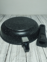 Сковорода 220/55мм АП Гранит съемная ручка с2253аг