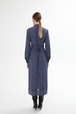 Платье «Синяя роза», серый