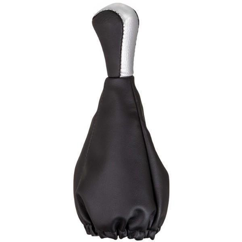 Ручка рычага КПП с чехлом ВАЗ 2108-99 кожа серебро Skyway