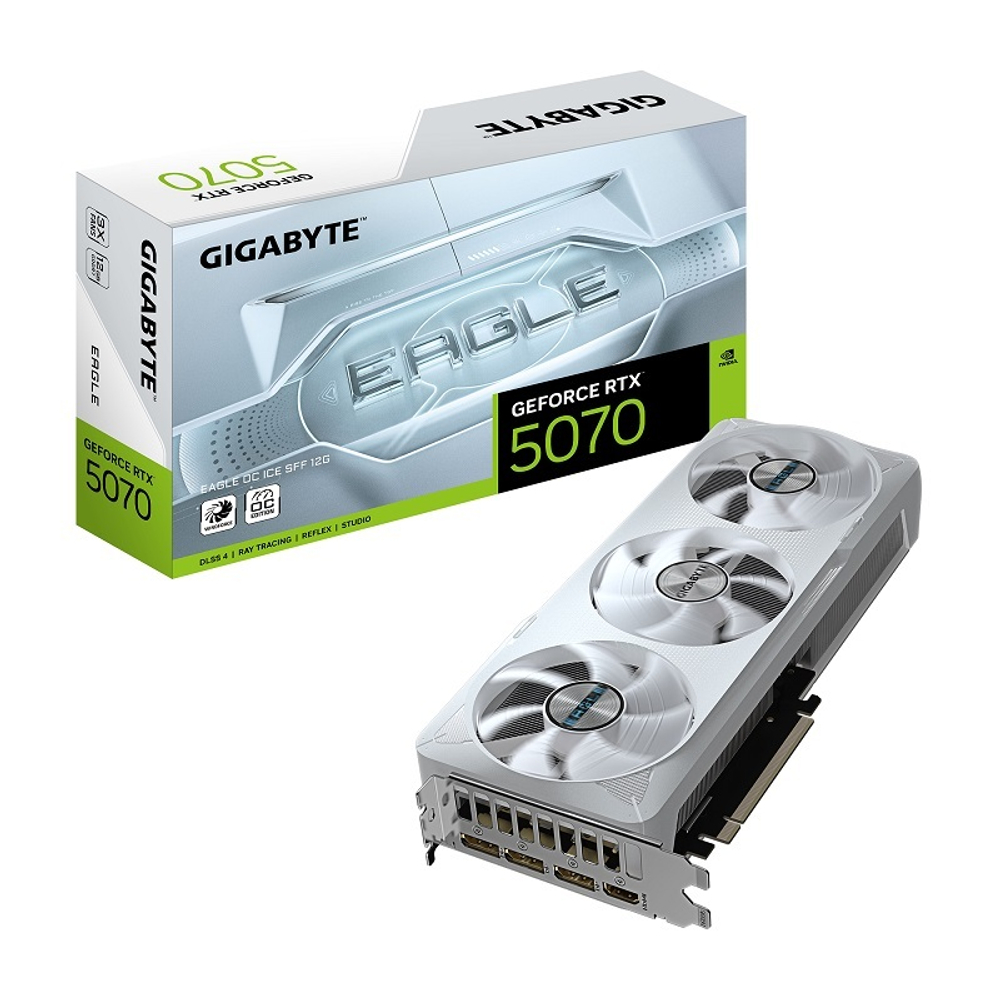 Видеокарта PCI-E GIGABYTE GeForce RTX 5070 EAGLE OC ICE SFF (GV-N5070EAGLEOC ICE-12GD)