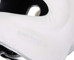 Шлем для единоборств с бампером Clinch Face Guard бело-серебристый C149