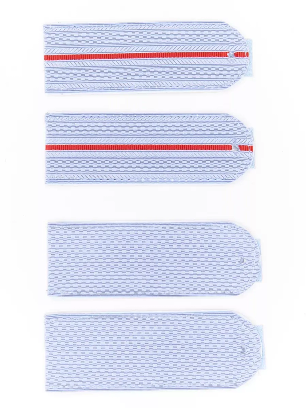 Погоны МВД серо-голубые 1 красный просвет пластик