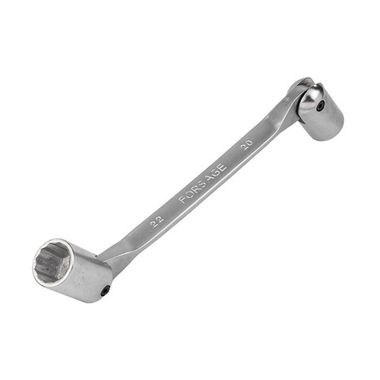 Ключ торцевой шарнирный двухсторонний 20х22мм на пластиковом держателе Forsage F-7522022