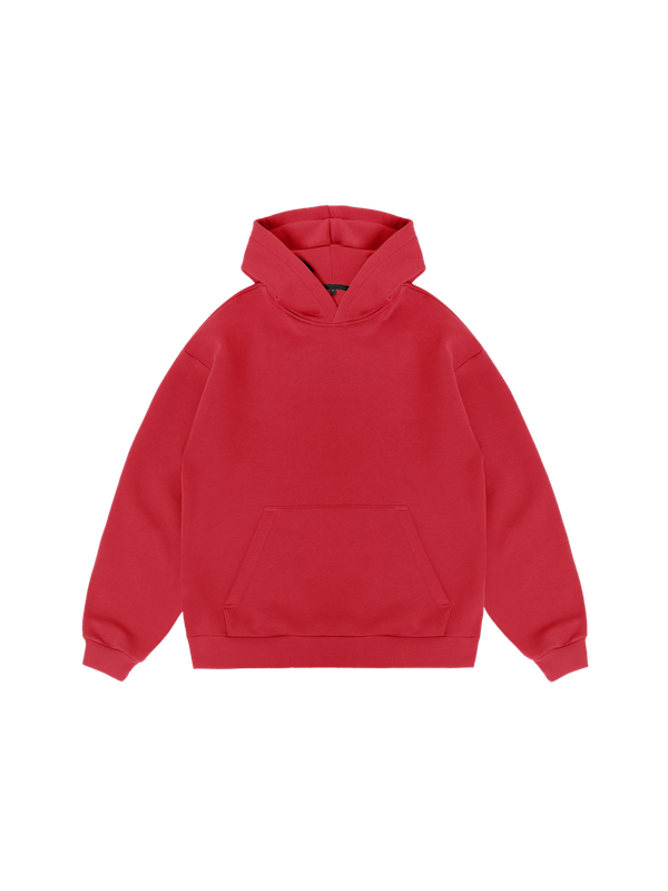 Худи оверсайз с начесом (красный)