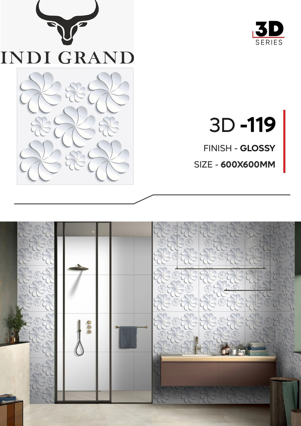 Керамогранит 3D 60х60 glossy-119