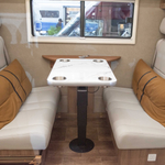 Нога телескопическая для стола в автодом, черная, 2 стороны регулировки