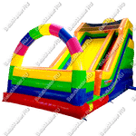 Детский надувной батут-горка "Без радуги никуда" 10*5*8м