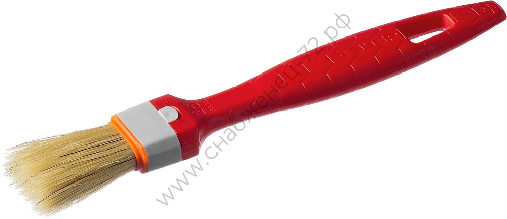 ЗУБР УНИВЕРСАЛ 25 мм, 1″ светлая натуральная щетина, пластмассовая ручка, Плоская кисть, СТАНДАРТ (01015-025)