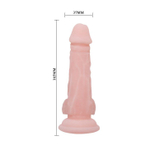 Телесный фаллоимитатор на присоске Super Dildo - 16,5 см. (Цвет: телесный)
