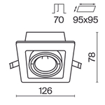 Встраиваемый светильник Maytoni Metal Modern DL008-2-01-B