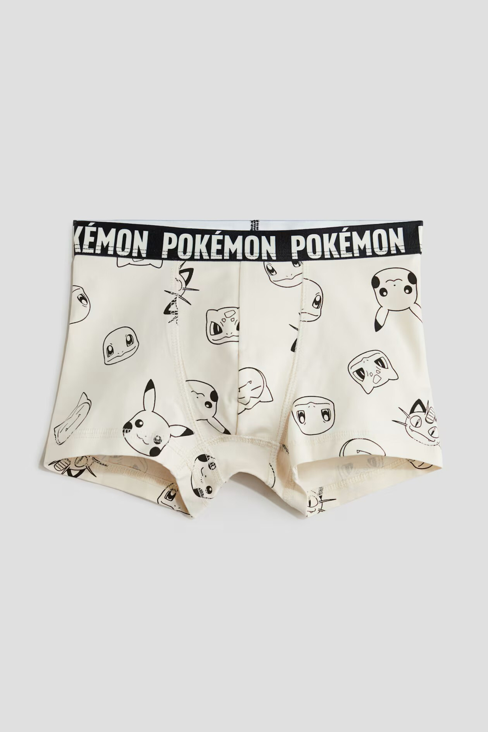 H&M Набор из пяти трусов-боксеров с принтом, серый меланж