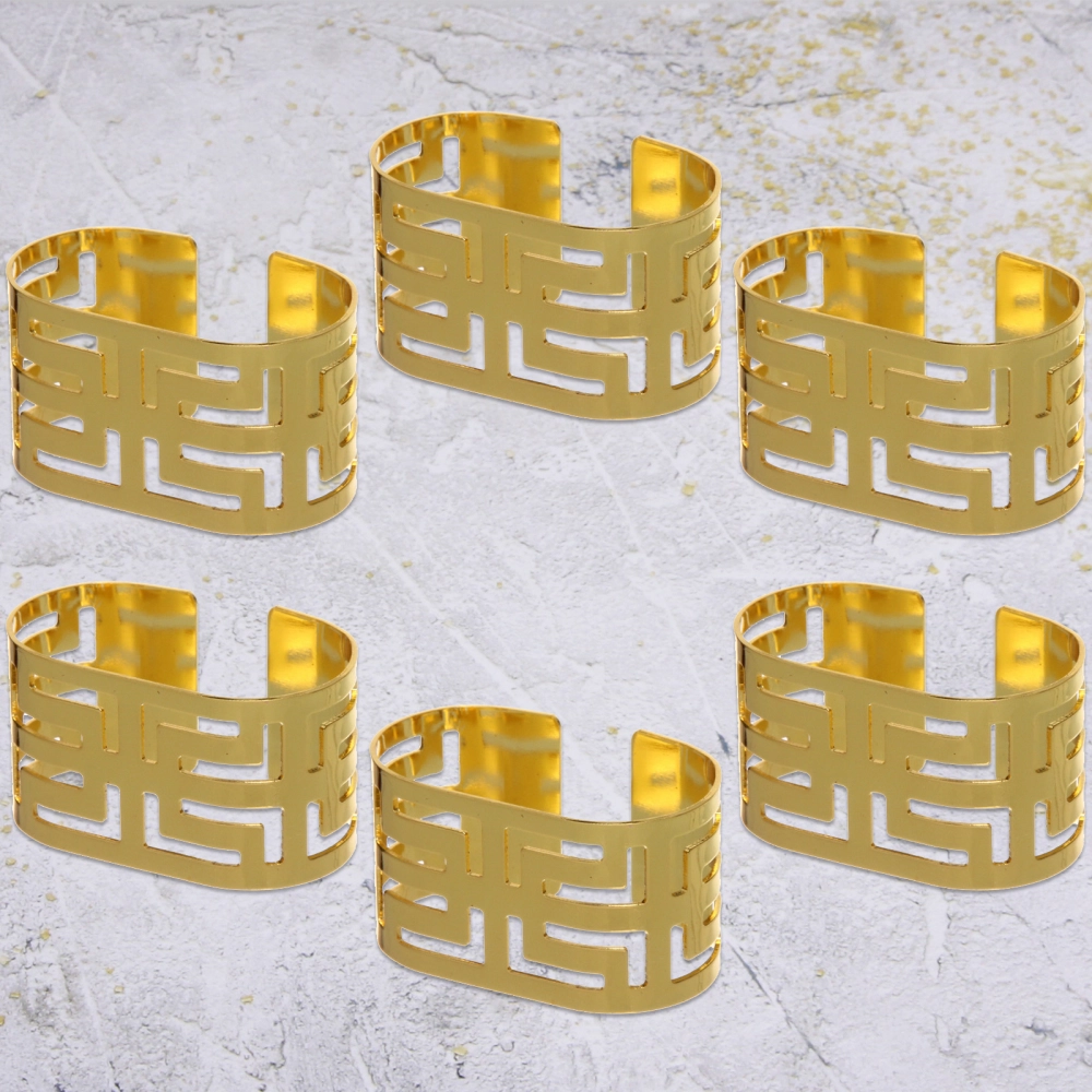 Набор колец для салфеток 6шт «Олимпия» 5,5*3см, золото