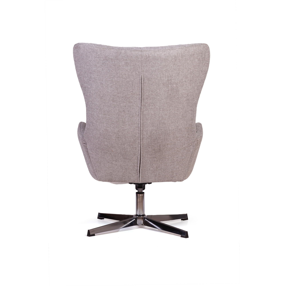 Кресло качалка с оттоманкой ANDREA, серый