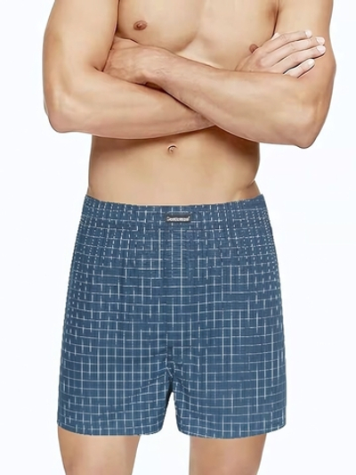 Хлопковые трусы-боксеры с рисунком-клеткой (Размер: XXL)