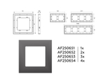 AF250651 Рамка ALFA Qubi (Антрацит серый) 1-ая