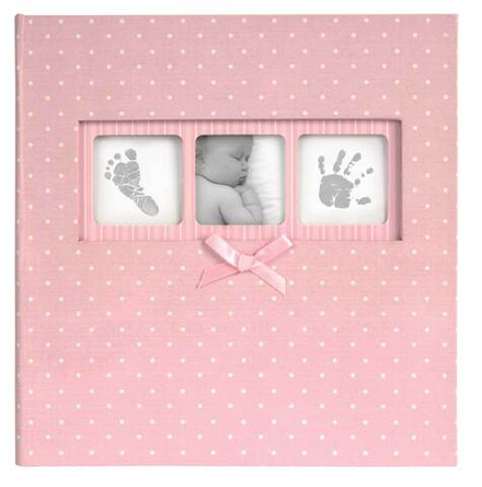Фотоальбом Innova Memo Baby Polka Dot 10x15 на 200 фото, с кармашками, картон, розовый (Q4103612)