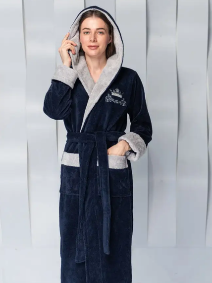Халат женский с капюшоном Queen