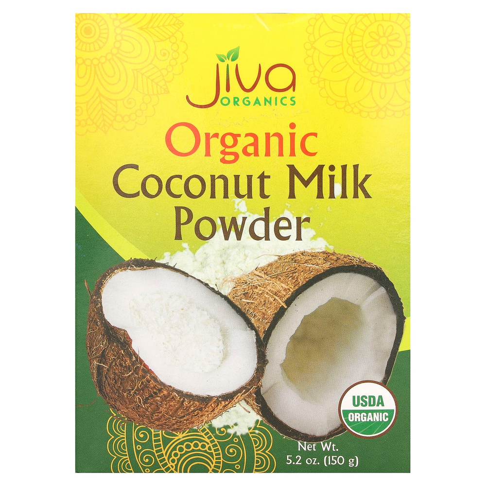 Jiva Organics, Органическое сухое кокосовое молоко, 150 г (5,2 унции)