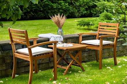 Кофейный стол из акации Joygarden КАРО 50 см складной, коричневый