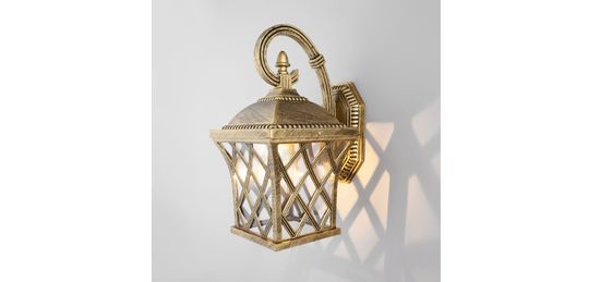 Уличный настенный светильник Cassiopeya D чёрное золото Elektrostandard.