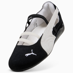 PUMA Женские кроссовки-балетки Speedcat Suede, черный/белый