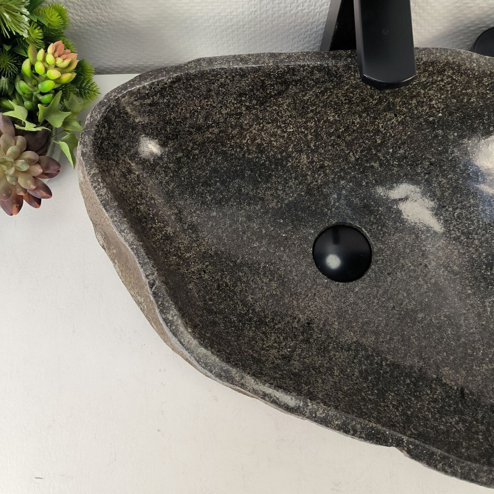 Каменная раковина из речного камня RS-05427 (49*39*15) 0857 из натурального камня