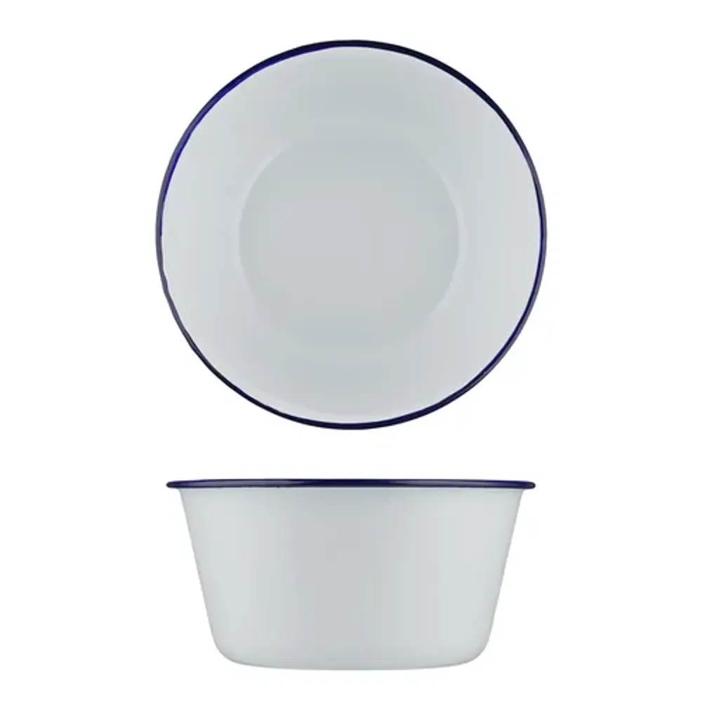 Салатник 1500 мл d 18,6 см h9,4 см Blue Rim эмалированая сталь SUNNEX [1]