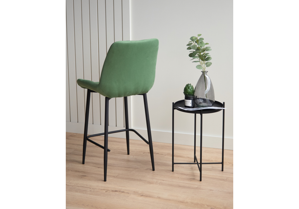 Барный стул Woodville Челси 360 фисташковый (zd 651), черный np, ножки черные