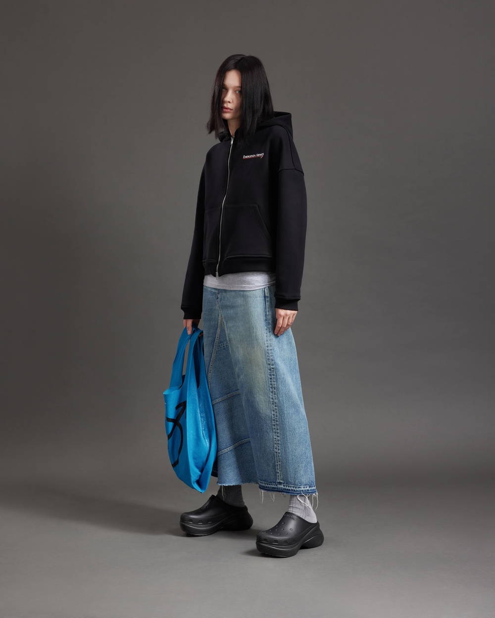 AIRWAYS ZIP-UP HOODIE OVERSIZED