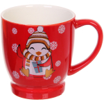 Кружка керамическая 210мл «Новогодние символы», красная