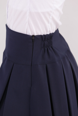 Юбка школьная для девочки девочковая женская складка гофре плиссе плиссированная в складку синяя 44 S M